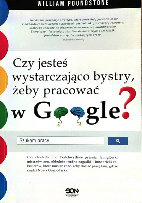 Czy jesteś wystarczająco bystry, żeby pracować w Google?