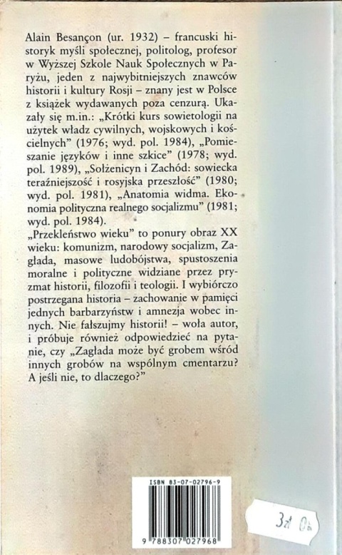 Przekleństwo wieku Alain Besancon
