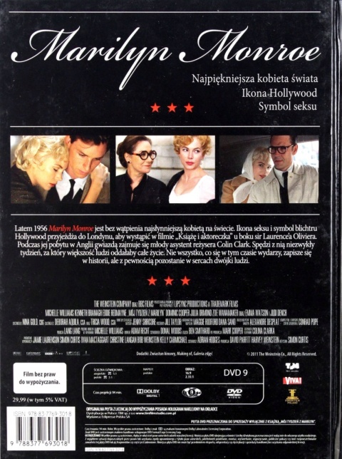 Mój tydzień z Marilyn płyta DVD