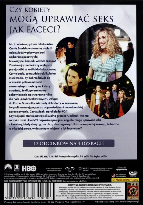 Seks w wielkim mieście sezon 1 płyta DVD