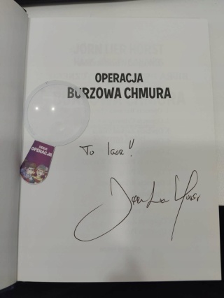 Operacja Burzowa Chmura Jorn Lier Horst (autograf)